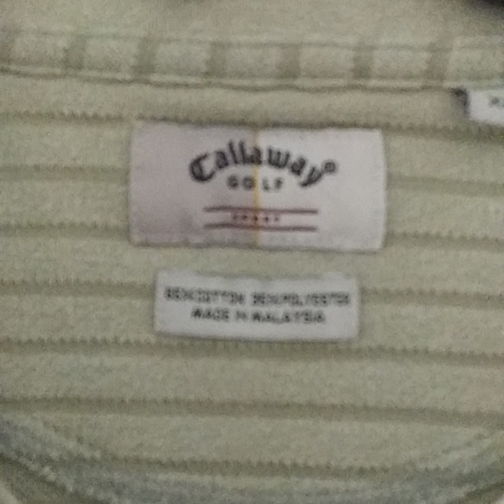 Callaway Beige Striped Men's Shirt - Picture 2 of 2